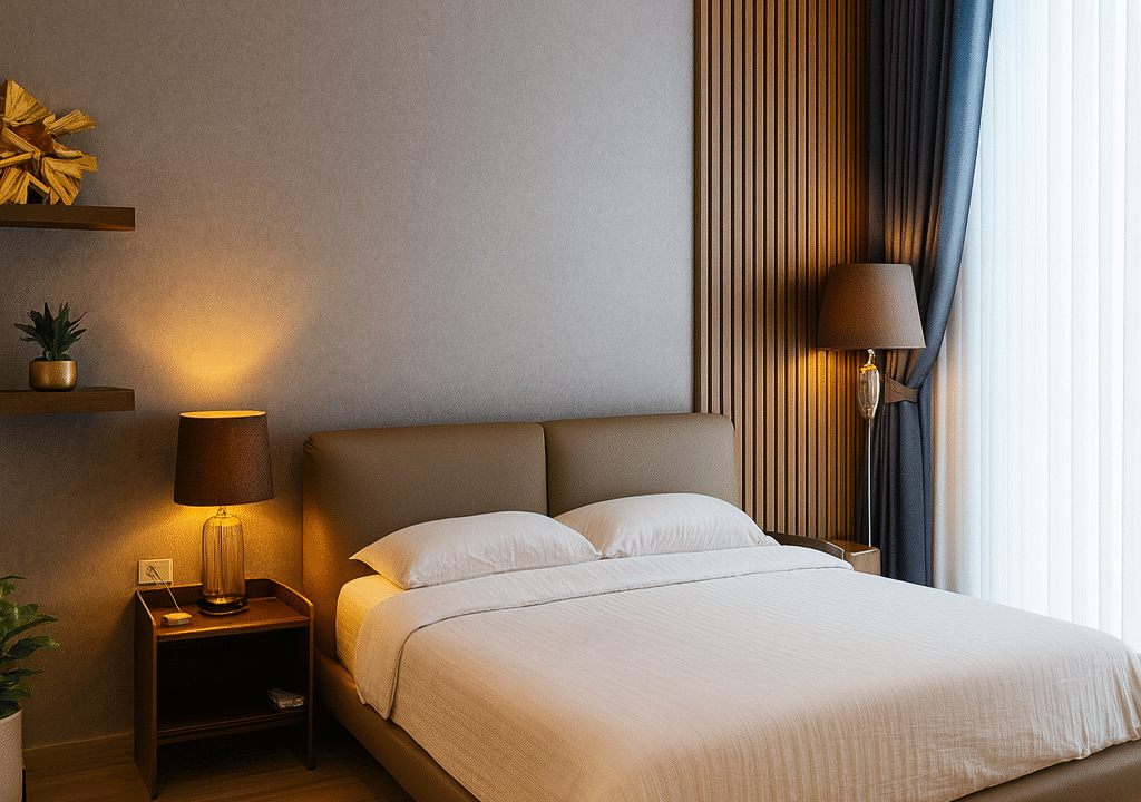 Chambre minimaliste et apaisante