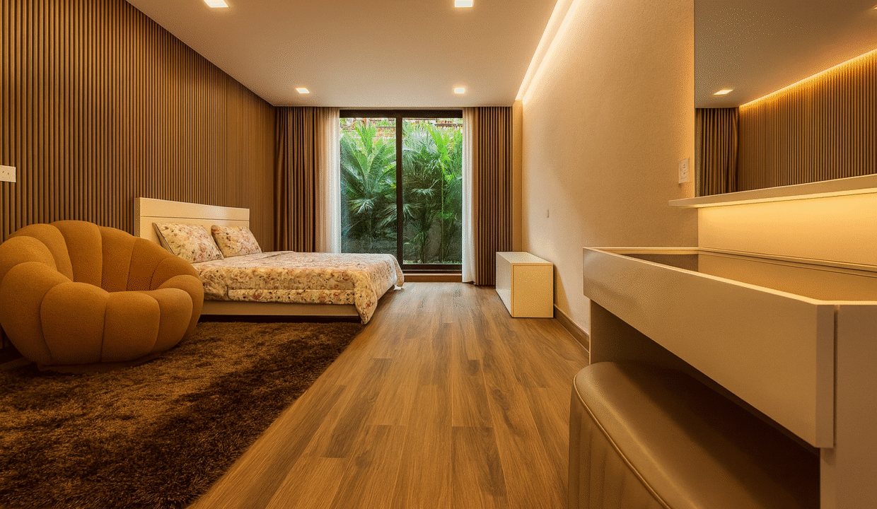 Chambre moderne et paisible avec jardin